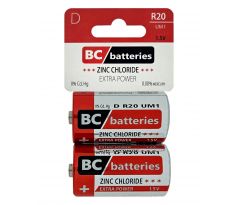 BC D-R20 UM1 Extra power Zinkochloridová 1.5V / 2ks